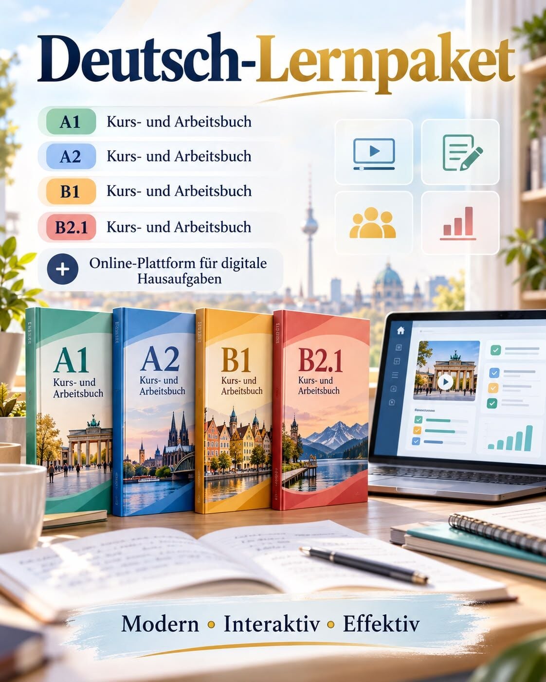 MARMARA ÜNİVERSİTESİ- ALMANCA HAZIRLIK- ALMANCA DERS KİTAPLARI EĞİTİM SETİ + ONLİNE DİJİTAL PLATFORM + DİJİTAL ONLİNE ÖDEVLENDİRME ERİŞİM PLATFORMU